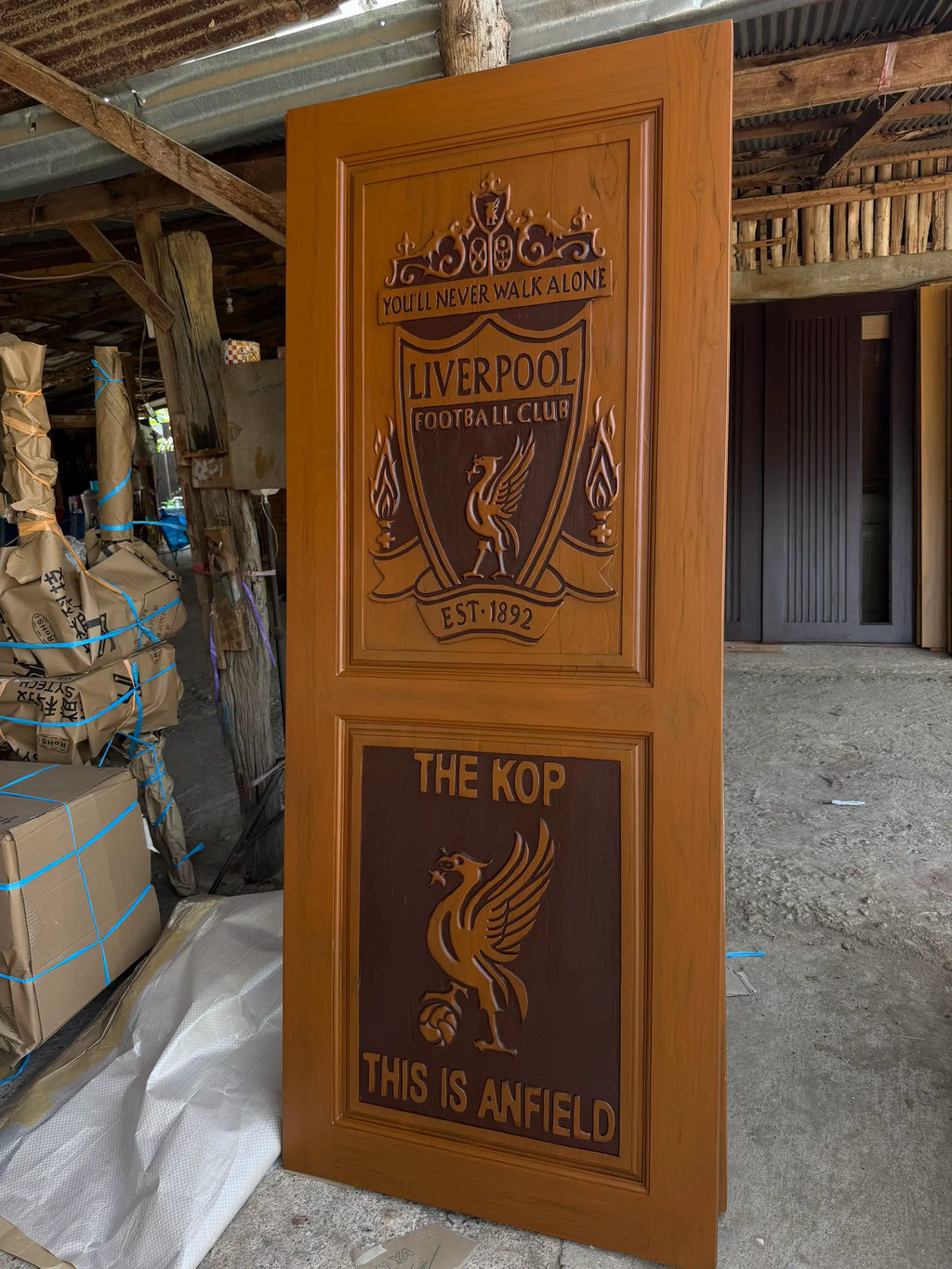 Liverpool FC Themed Interior Wooden Door