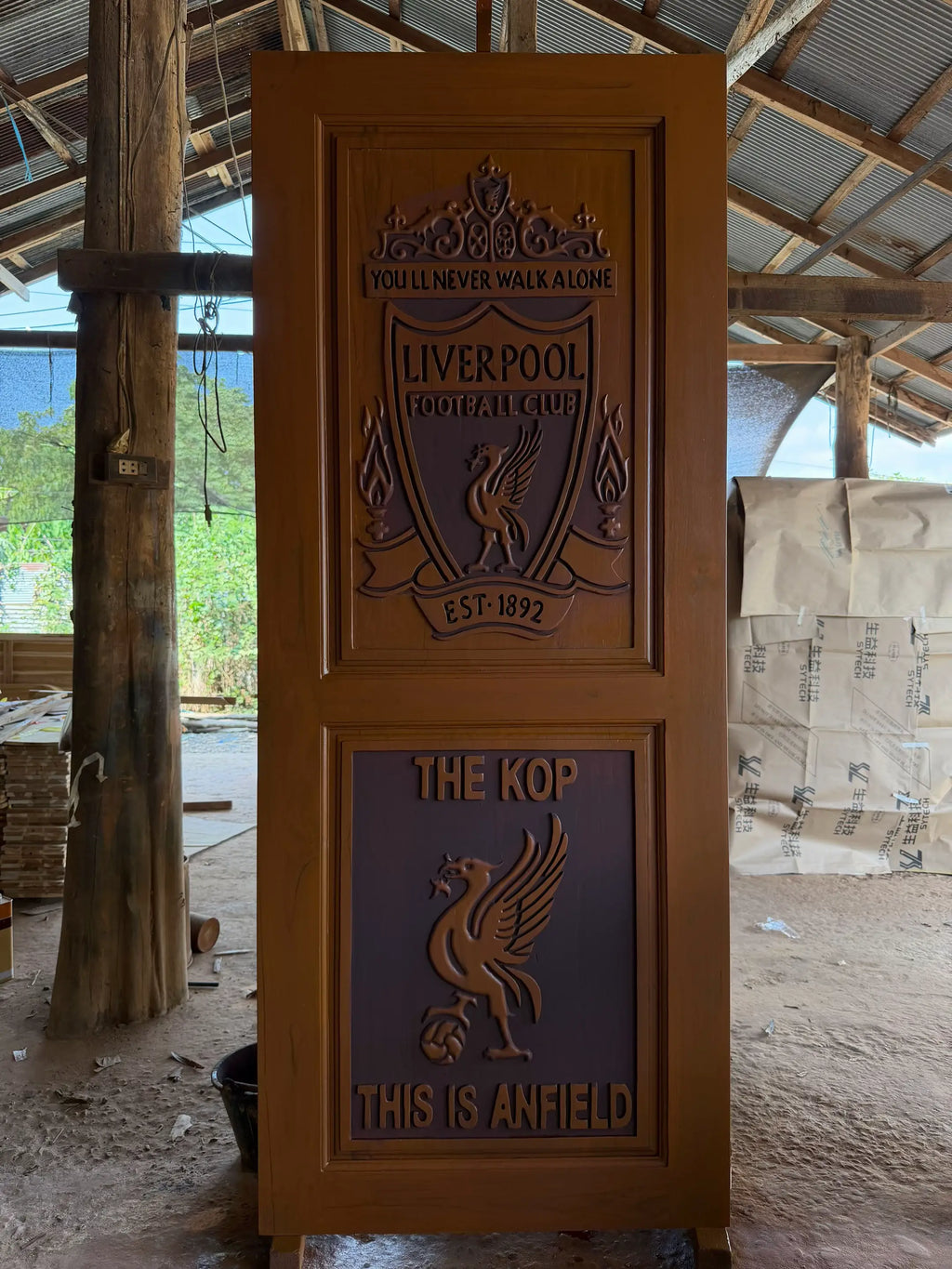 Liverpool FC Themed Interior Wooden Door